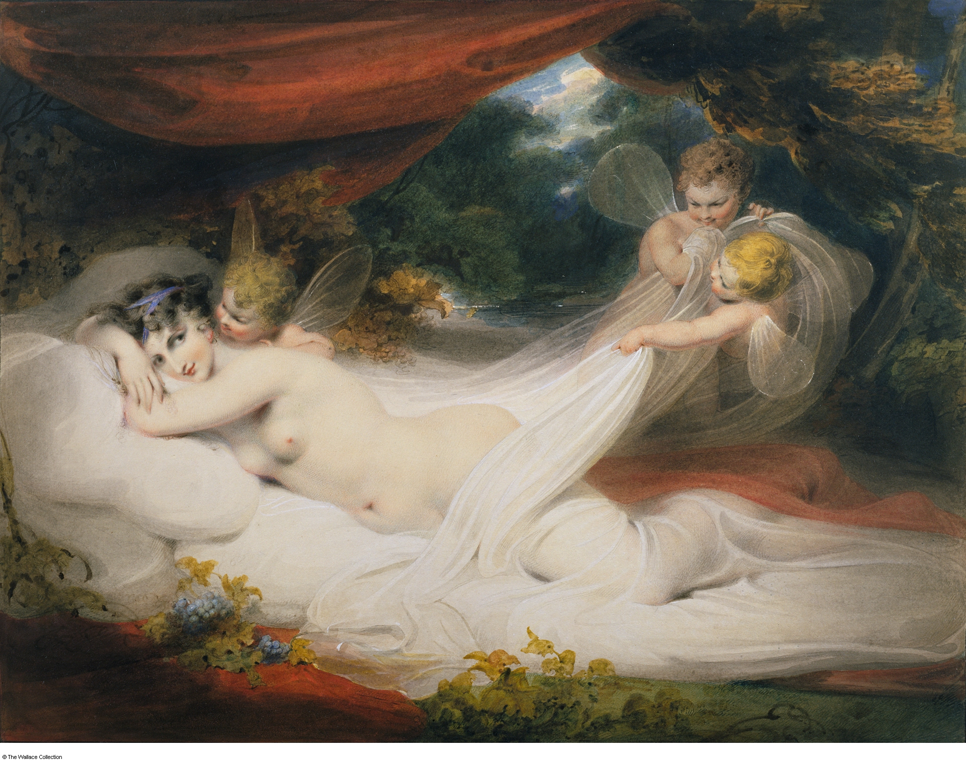 Nymph and Cupids
